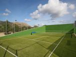 Mallorca authentische Finca Mallorca Tennisplatz, Pool und Jacuzzi nähe Puerto Pollensa im Norden für 6 Personen zu mieten, Finca mit Klimaanlage, 